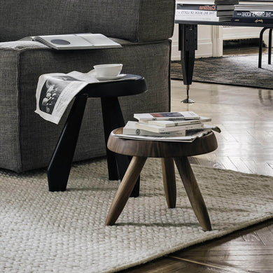 Meribel / Oak Stained Black / Mobile / WhiteMenu / Tabouret Stools made by Cassina
