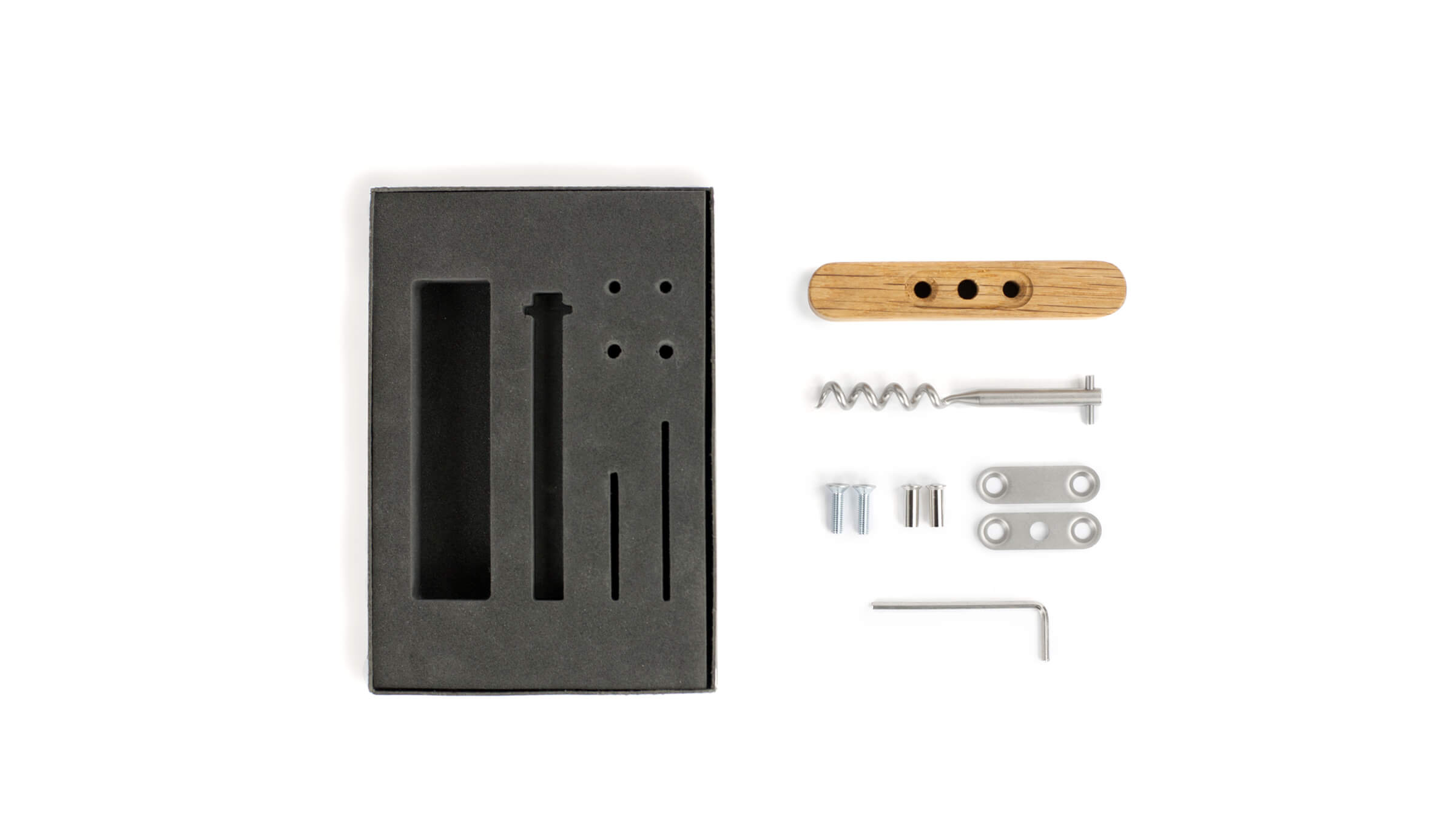 Natural Oak / Desktop / BlackMenu / Corkscrew, designed By Moritz Wenz