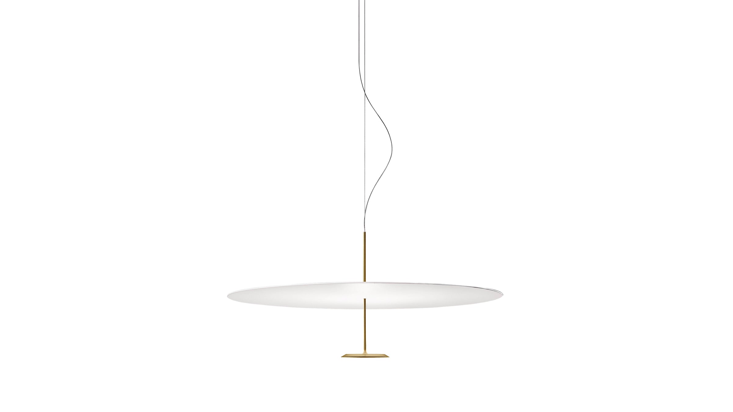 60 cm / Anodized Brass / Desktop / BlackMenu / Dot Suspension Lamp, designed by Foster + Partners