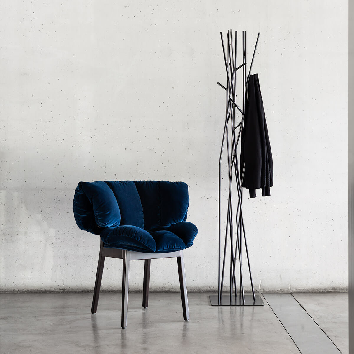 Mobile / BlackMenu / Blue Velvet Armchair, designed by Fernando & Humberto Campana