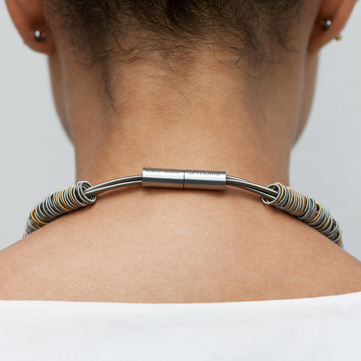Stainless Steel & Gold / Mobile / WhiteMenu / Tiziana Necklace 1, designed by Tiziana Redavid