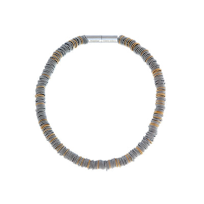 Stainless Steel & Gold / Mobile / BlackMenu / Tiziana Necklace 1, designed by Tiziana Redavid