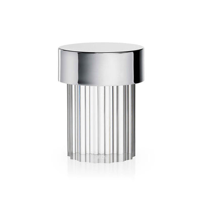 Stainless Steel Cover / Mobile / BlackMenu / Last Order Rechargeable Table Lamp, designed by Michael Anastassiades made by Flos