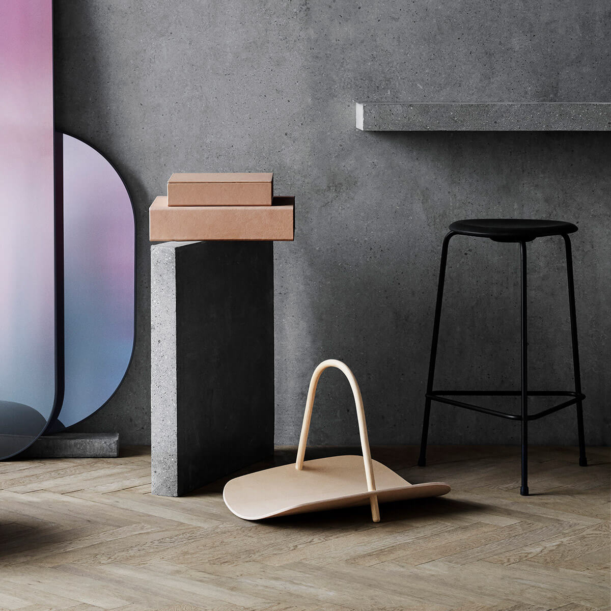 Mobile / WhiteMenu / Basket, designed by Benjamin Hubert