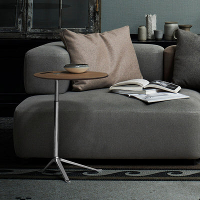 Lacquered Walnut Top / Mobile / WhiteMenu / Little Friend Adjustable Table, designed by Kasper Salto