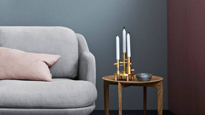 Desktop / WhiteMenu / Brass Triple Candleholder, designed by Jaime Hayon