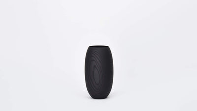 Piccolo / Desktop / BlackMenu / Flusso Ash Black Vase, designed by Iwata Mokkou Studio