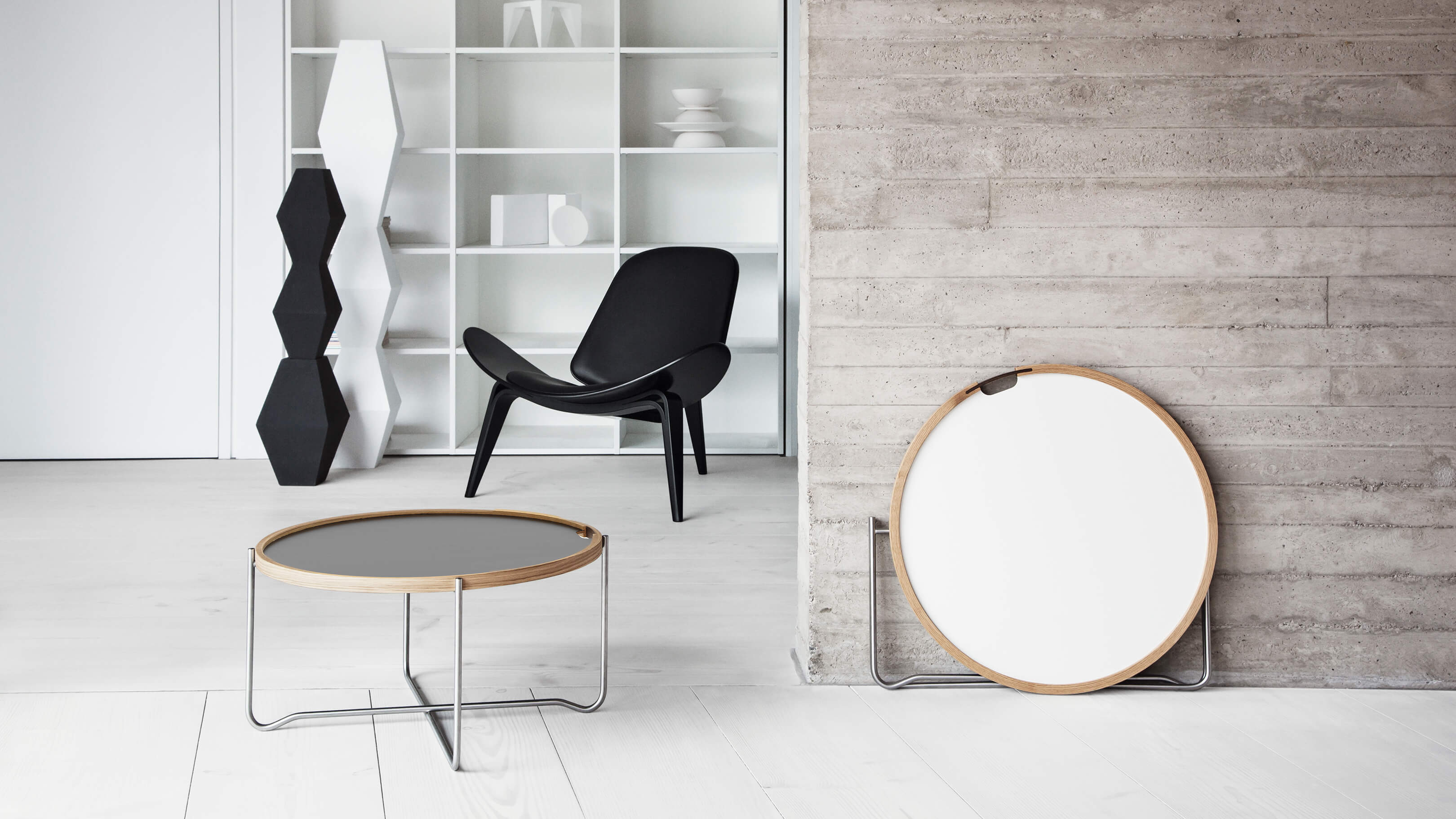 Desktop / BlackMenu / CH417 Tray Table Designed By Hans J. Wegner for Carl Hanson and Son