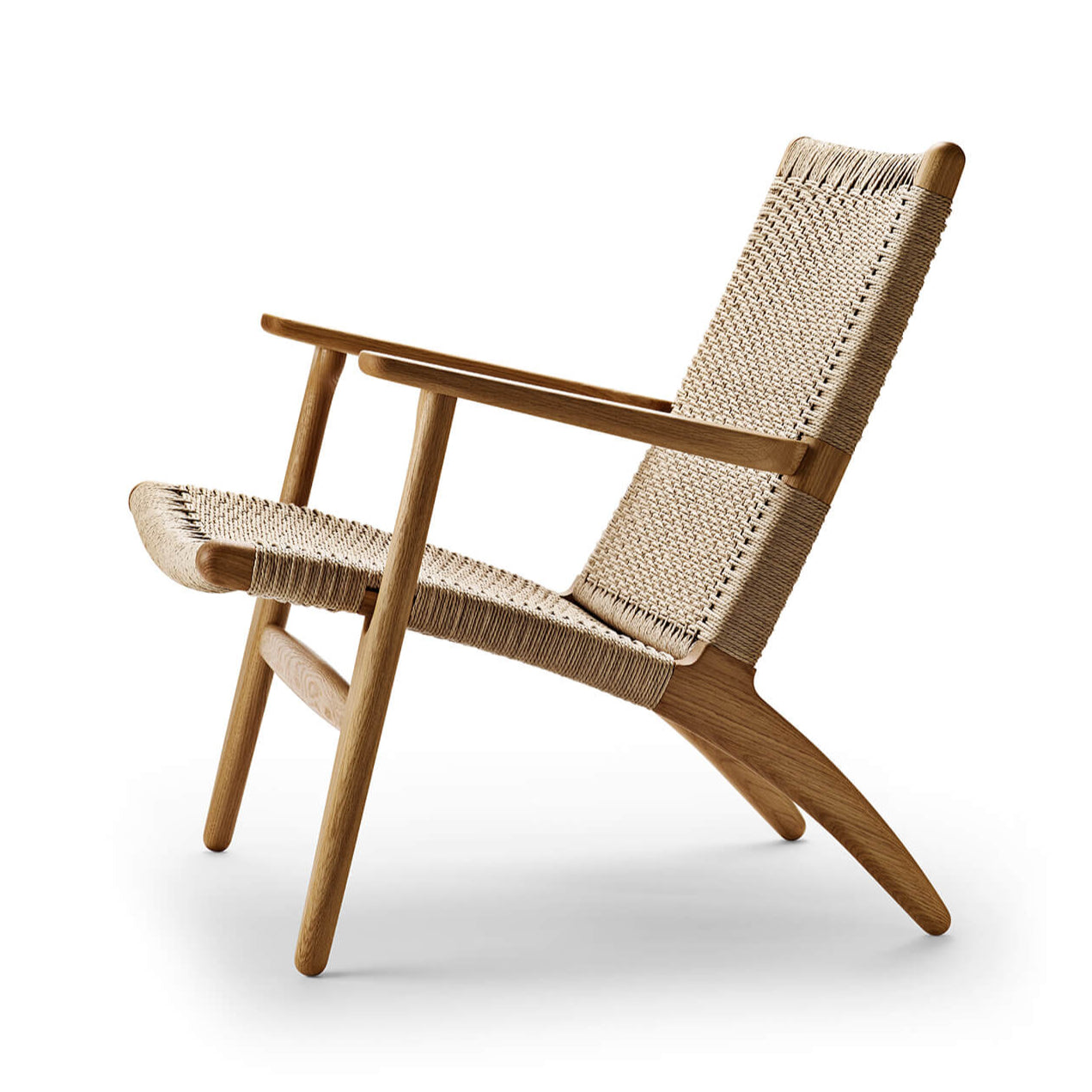 Oak Oil / Mobile / CH25 Lounge Chair, designed by Hans J. Wegner for Carl Hansen