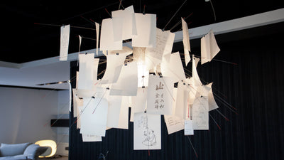 Desktop / WhiteMenu / Zettel'z 5 Chandelier, designed by Ingo Maurer