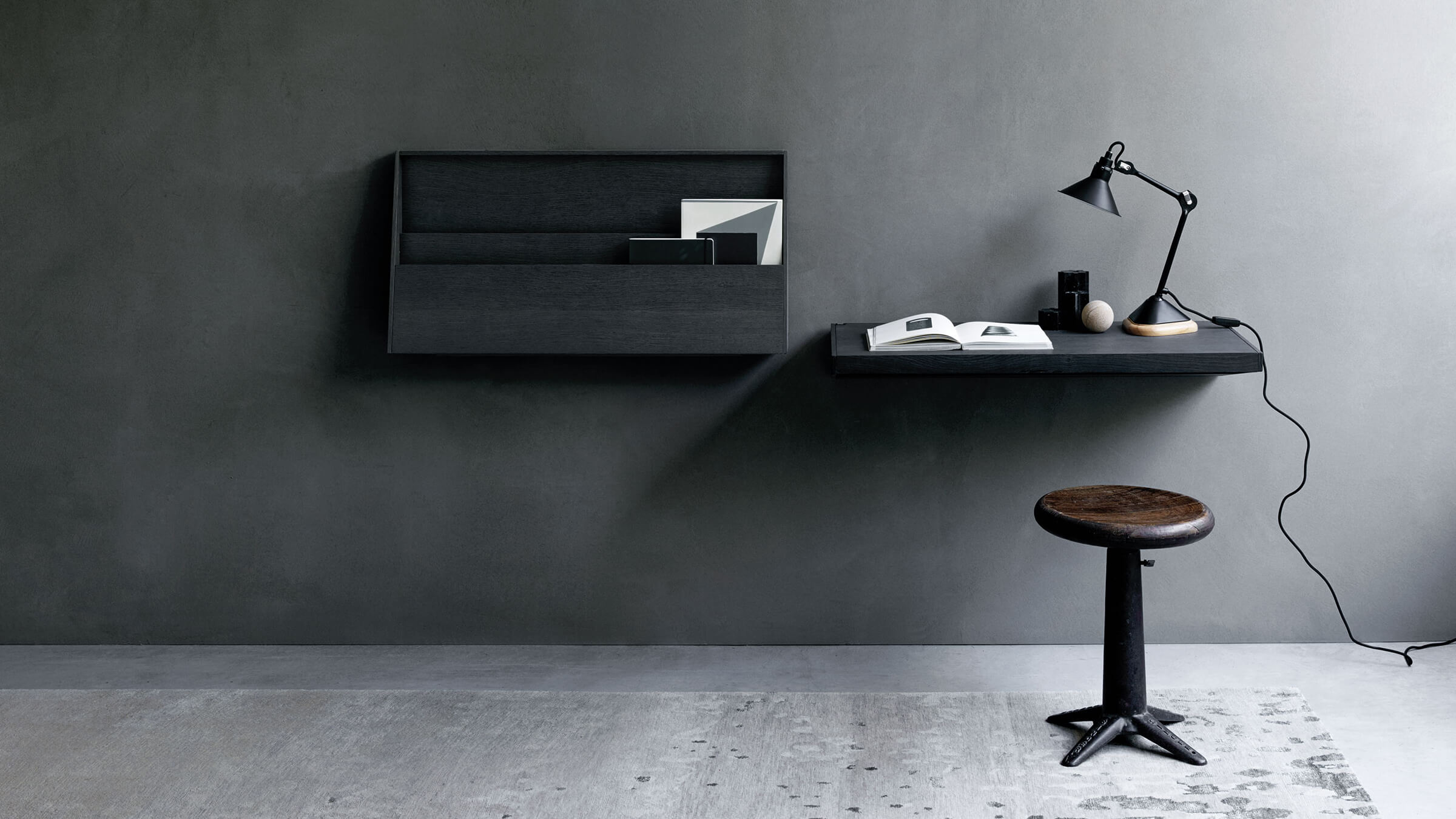 Stone Oak / Desktop / WhiteMenu / FJU Desk, designed by Kaschkasch Cologne