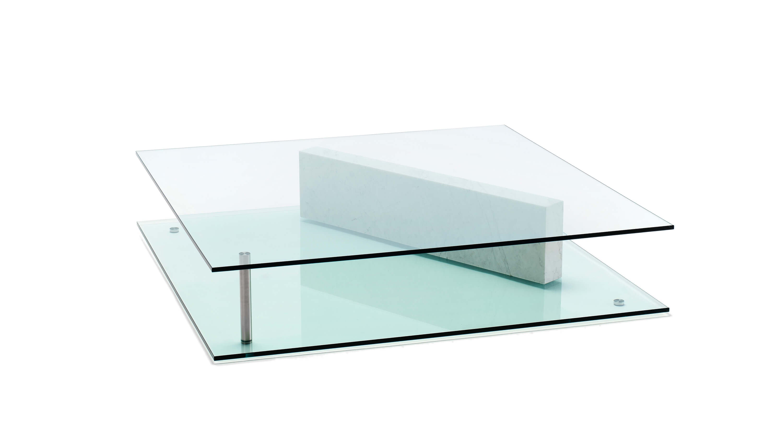 White Marble / Desktop / BlackMenu / Plane Coffee Table, designed by Massimo Mariani made by Living Divani