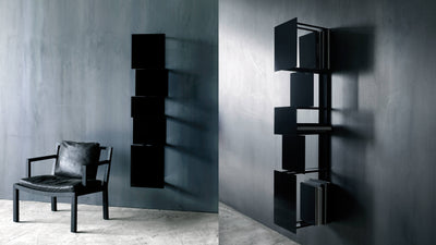Shape A / Black / Desktop /WhiteMenu / Bukva Bookcase made by Living Divani
