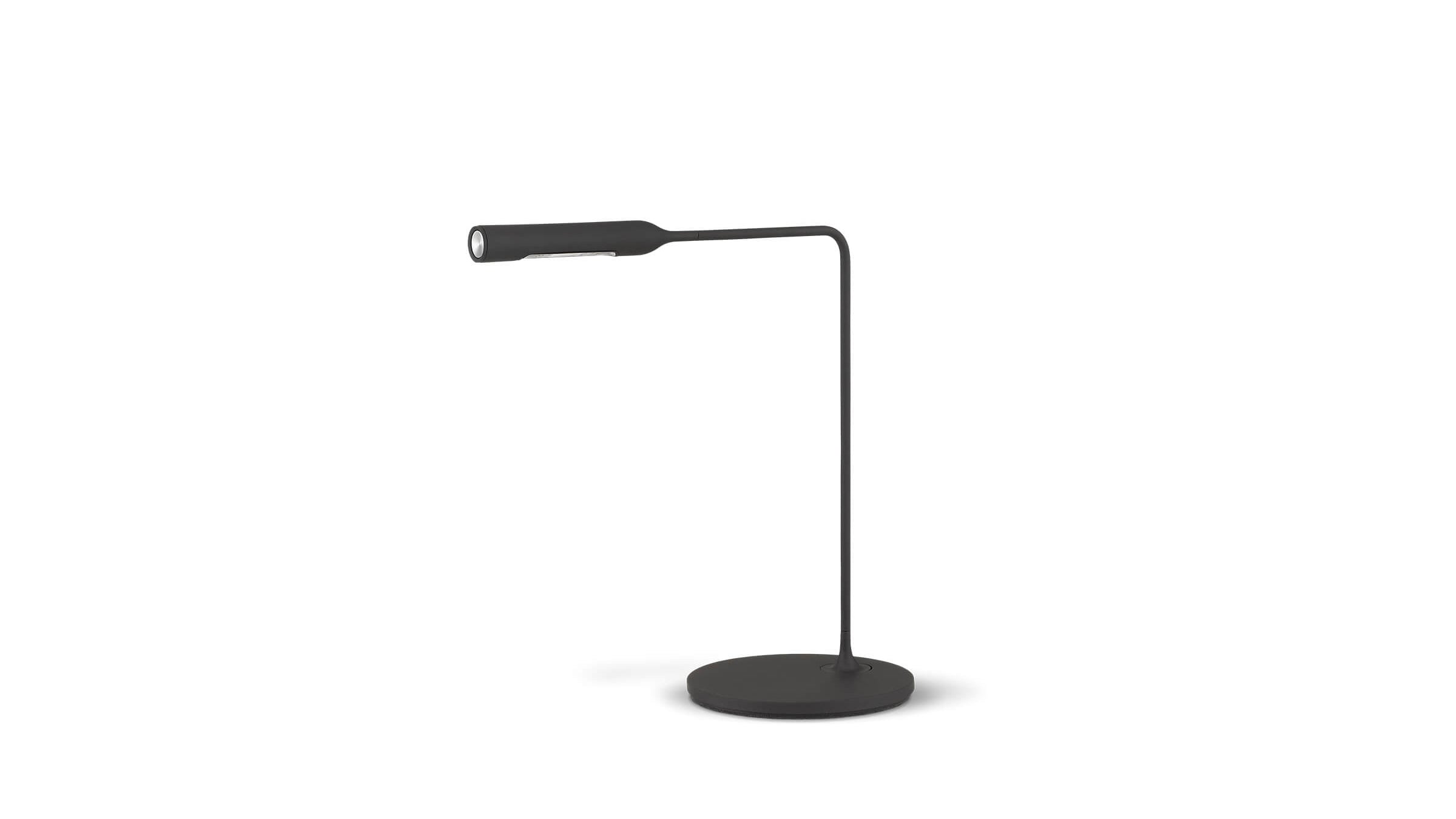 Black Soft Touch / Desktop / BlackMenu / Flo Bedside Lamp, designed by Foster + Partners