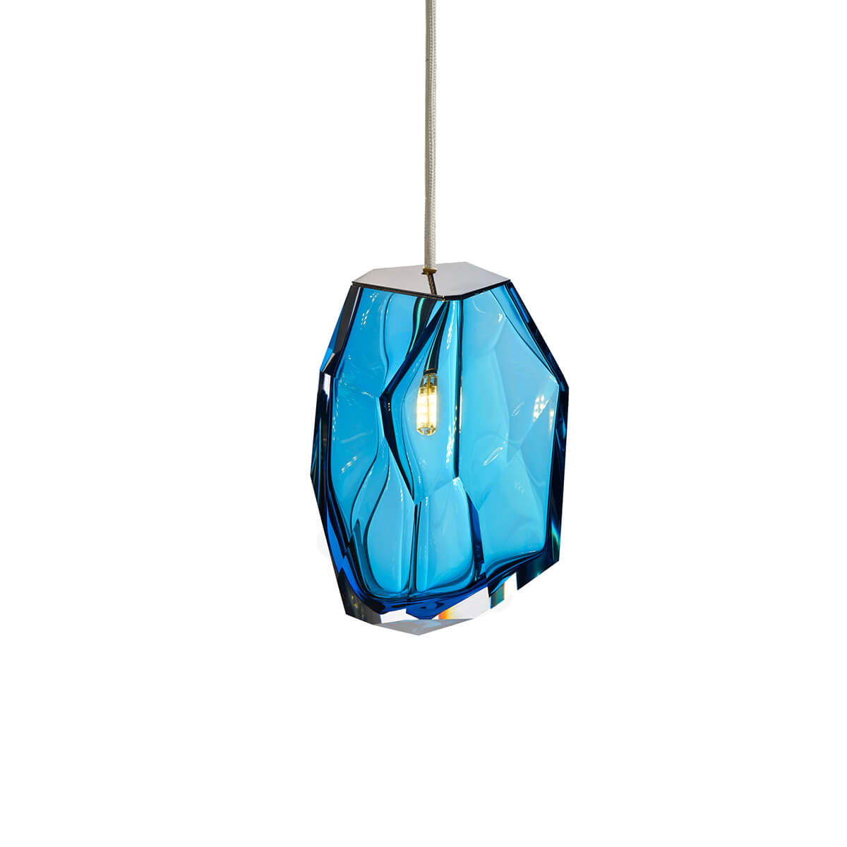 Blue / Mobile / BlackMenu / Crystal Rock 1 Pendant Lamp, designed by Arik Levy