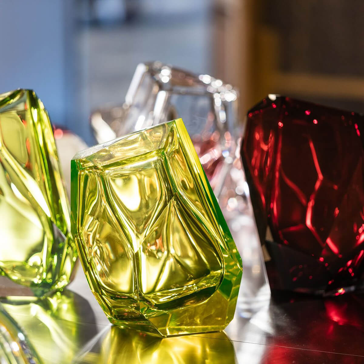 Uranium / Mobile / WhiteMenu / Crystal Rock Vase, designed by Arik Levy