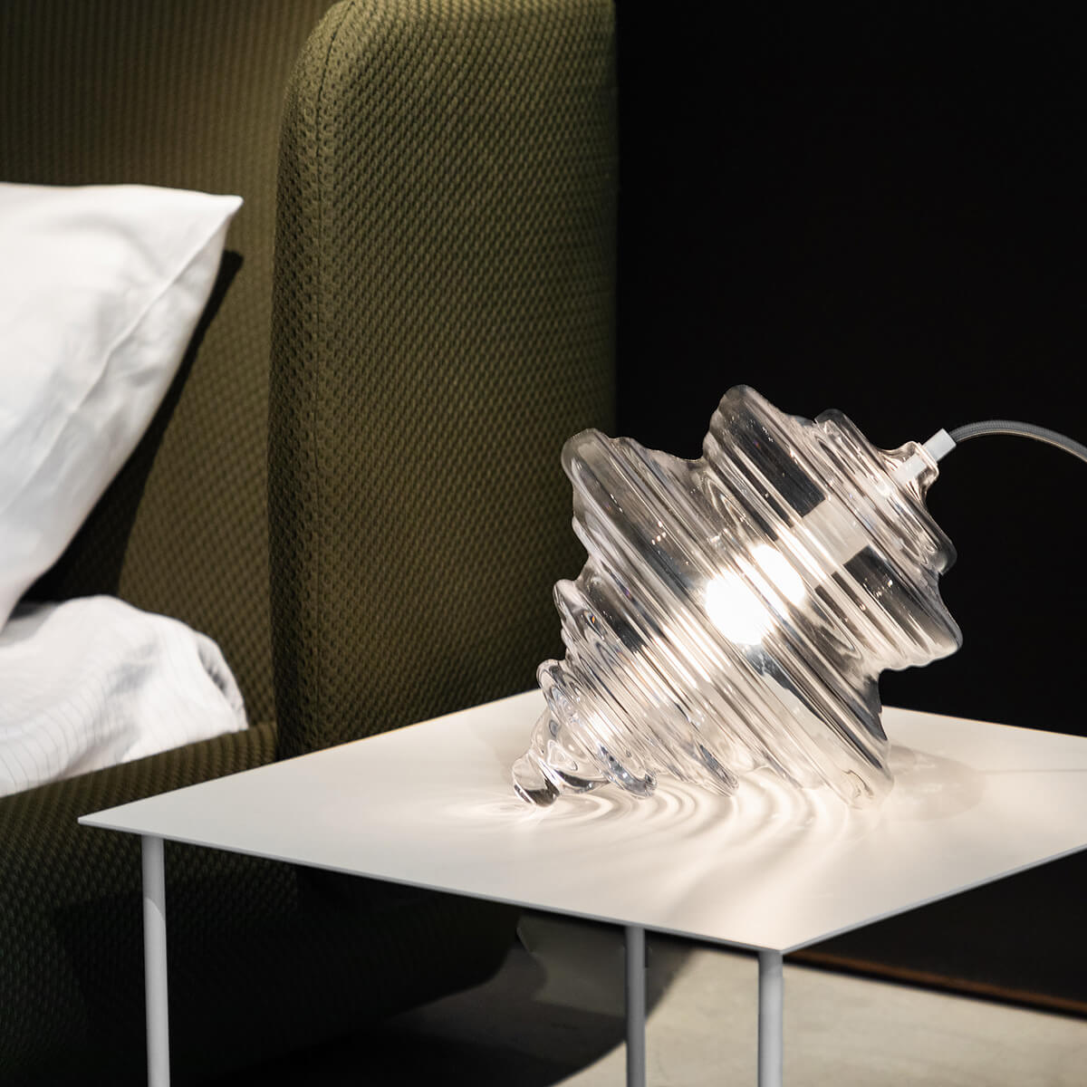 Mobile / WhiteMenu / La Scala Table Lamp, designed by Jan Plechac & Henry Wielgus