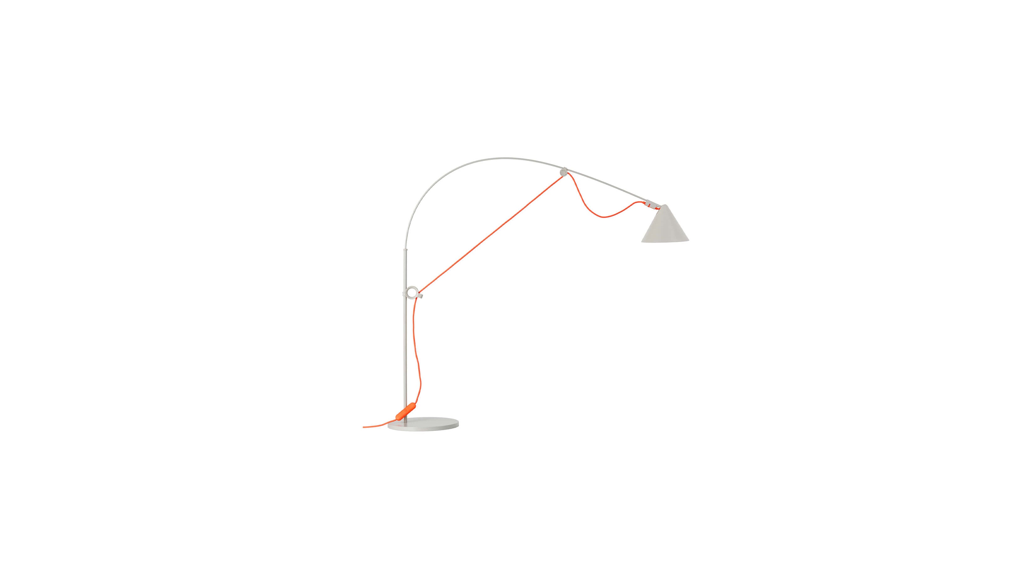 Silk Grey-Orange / Table / Desktop / BlackMenu / Ayno Lamp, designed by Stefan Diez