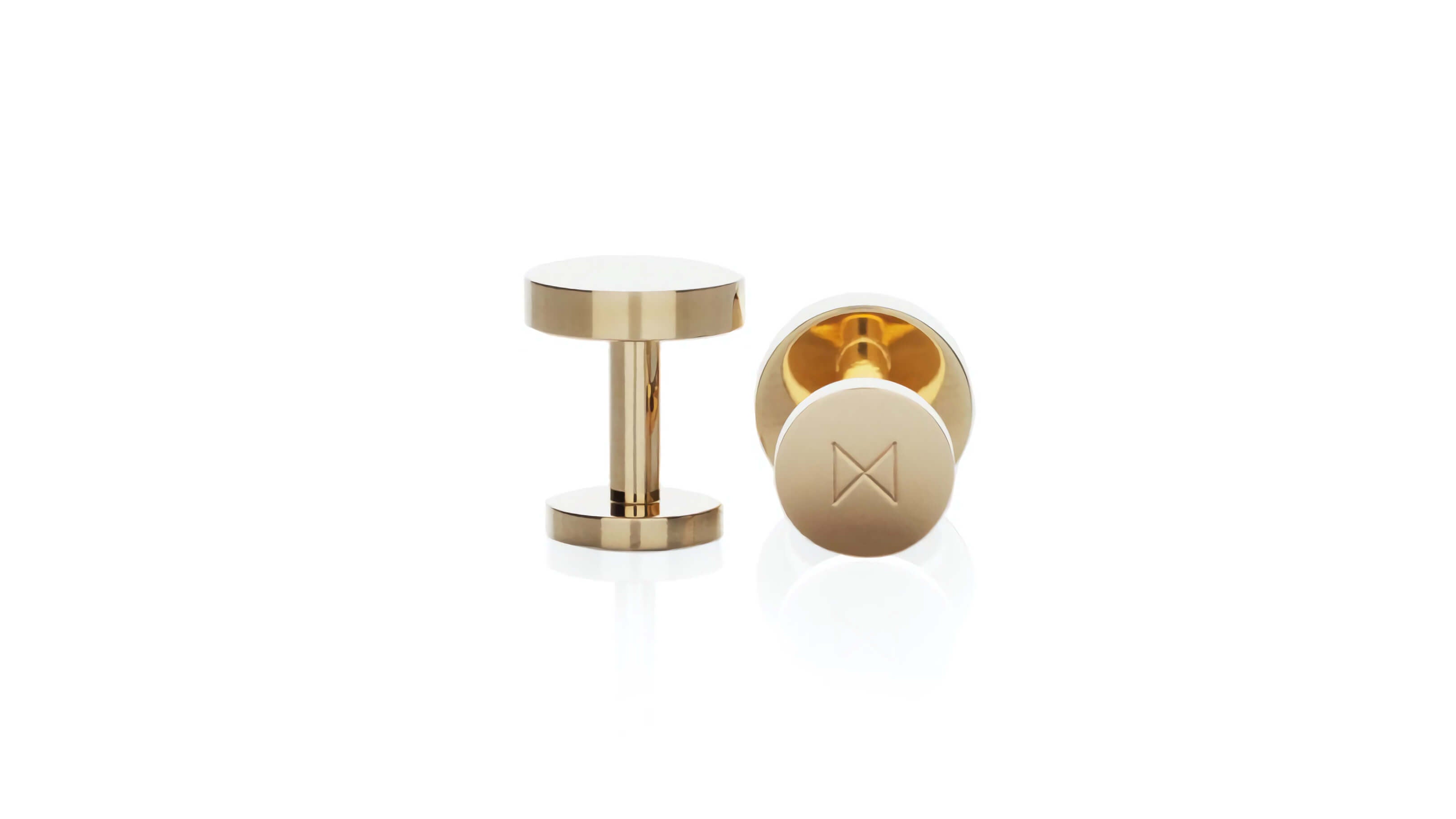 Polished Brass / Desktop / BlackMenu / Minimalux Cuff Links, designed by Alice Made This