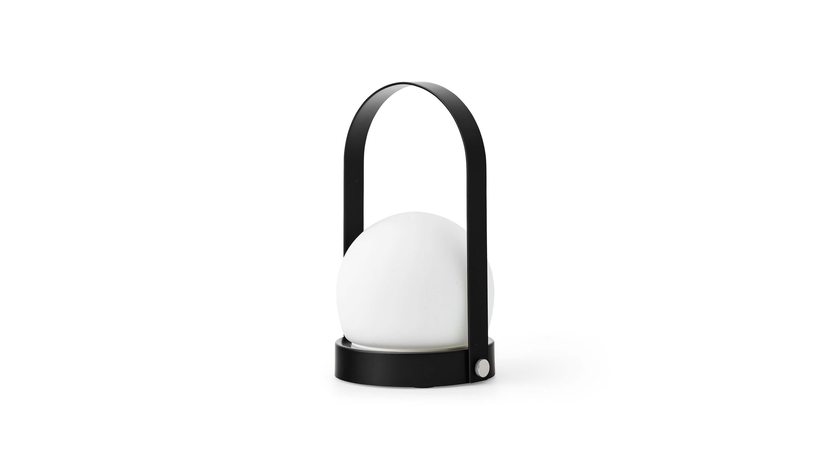 Black / Desktop / BlackMenu / Carrie Portable LED Lamp, designed by Norm Architects