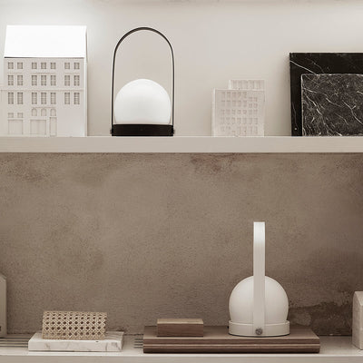 Black / Mobile / BlackMenu / Carrie Portable LED Lamp, designed by Norm Architects