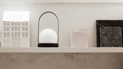 Black / Desktop / BlackMenu / Carrie Portable LED Lamp, designed by Norm Architects
