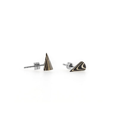 Cone / Sycamore/Ebony / Mobile / BlackMenu / Second Life Duo Earrings, designed by Moissue