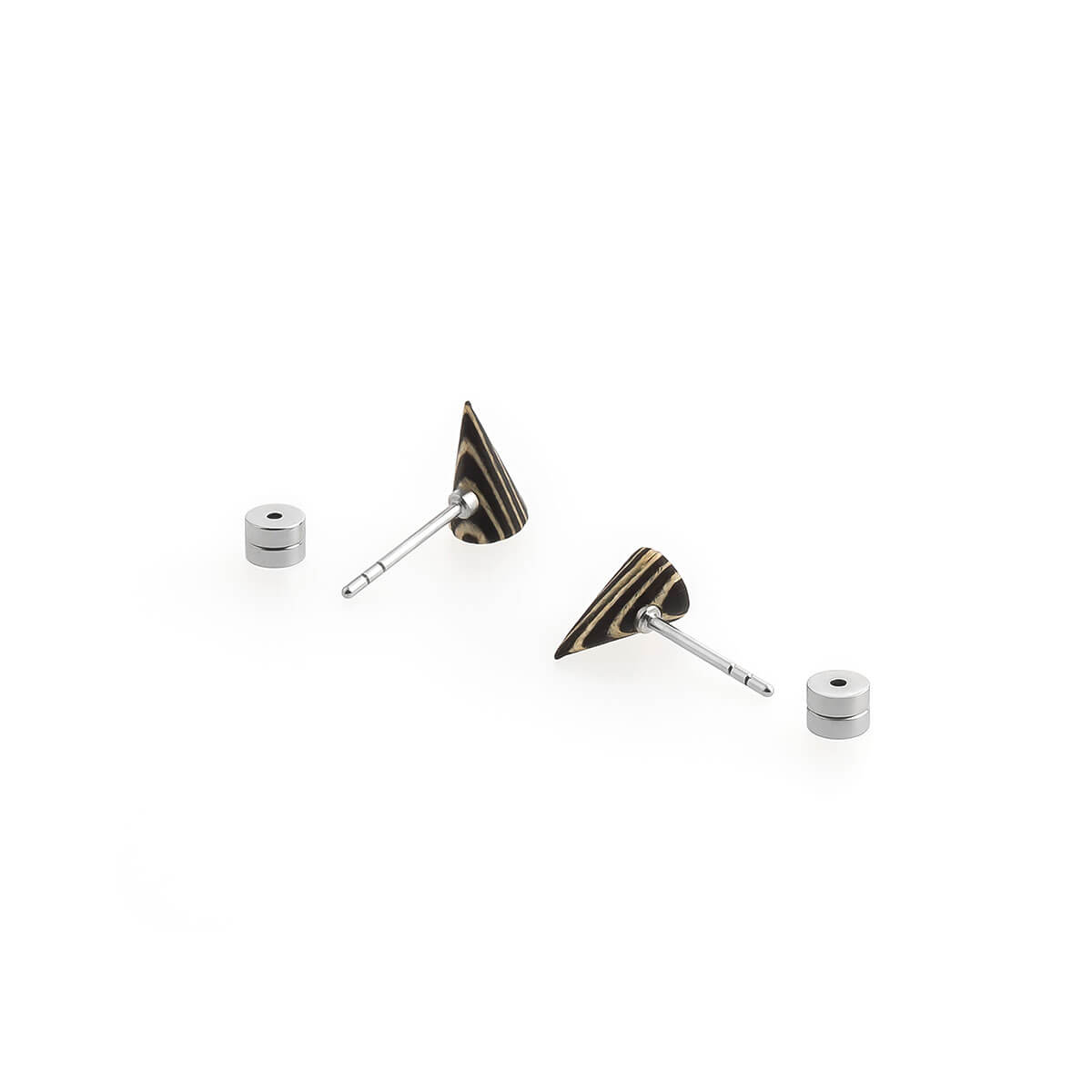 Cone / Sycamore/Ebony / Mobile / BlackMenu / Second Life Duo Earrings, designed by Moissue