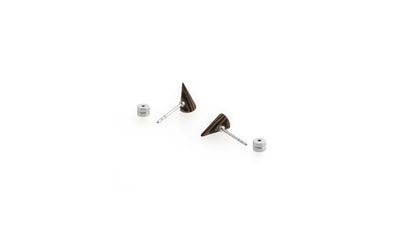 Cone / Walnut/Ebony / Desktop / BlackMenu / Second Life Duo Earrings, designed by Moissue