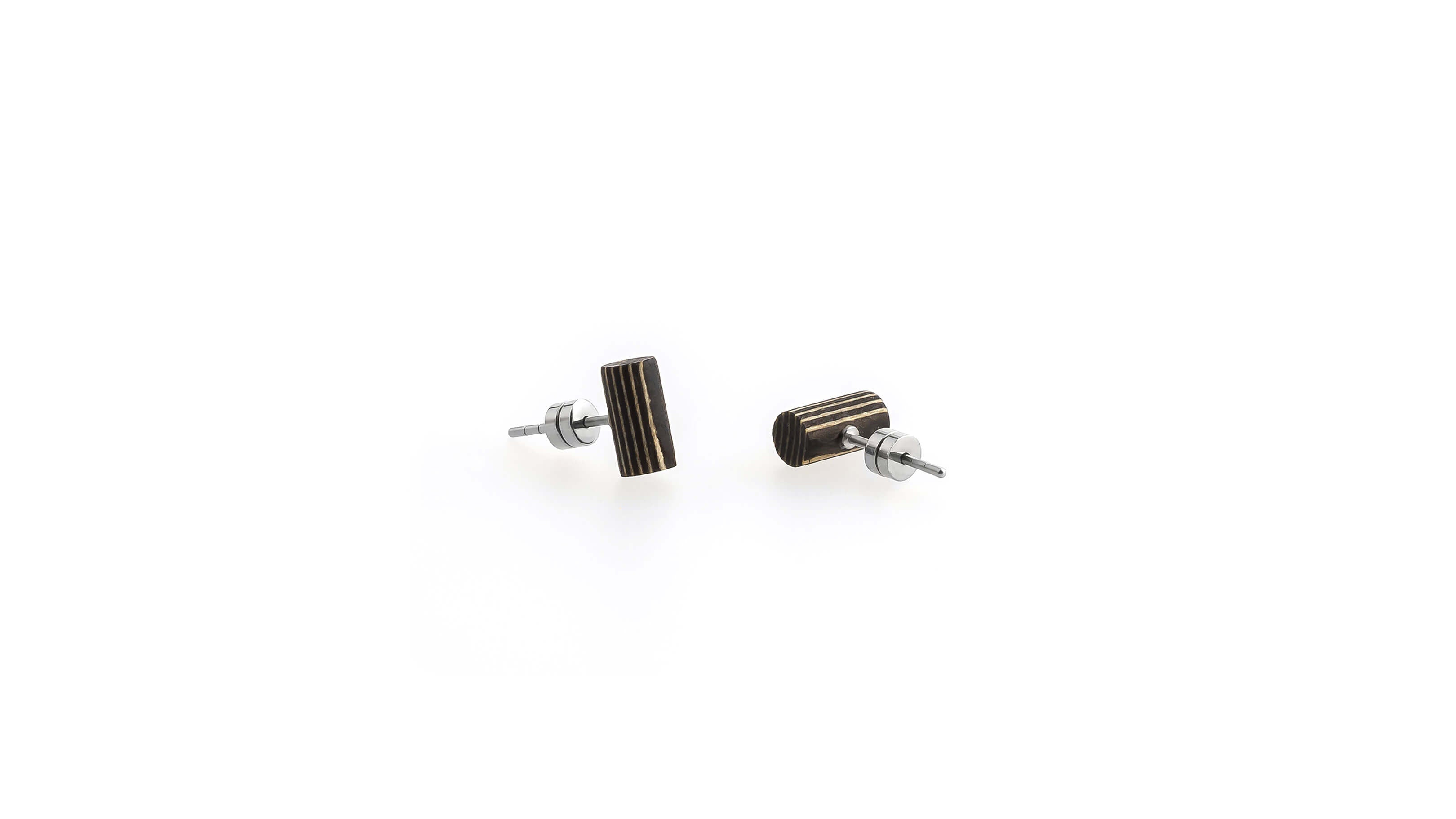 Cylinder / Sycamore/Ebony / Desktop / BlackMenu / Second Life Duo Earrings, designed by Moissue