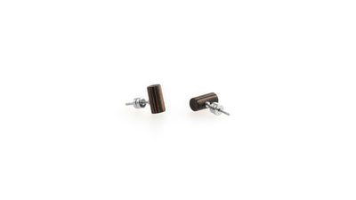 Cylinder / Walnut/Ebony / Desktop / BlackMenu / Second Life Duo Earrings, designed by Moissue