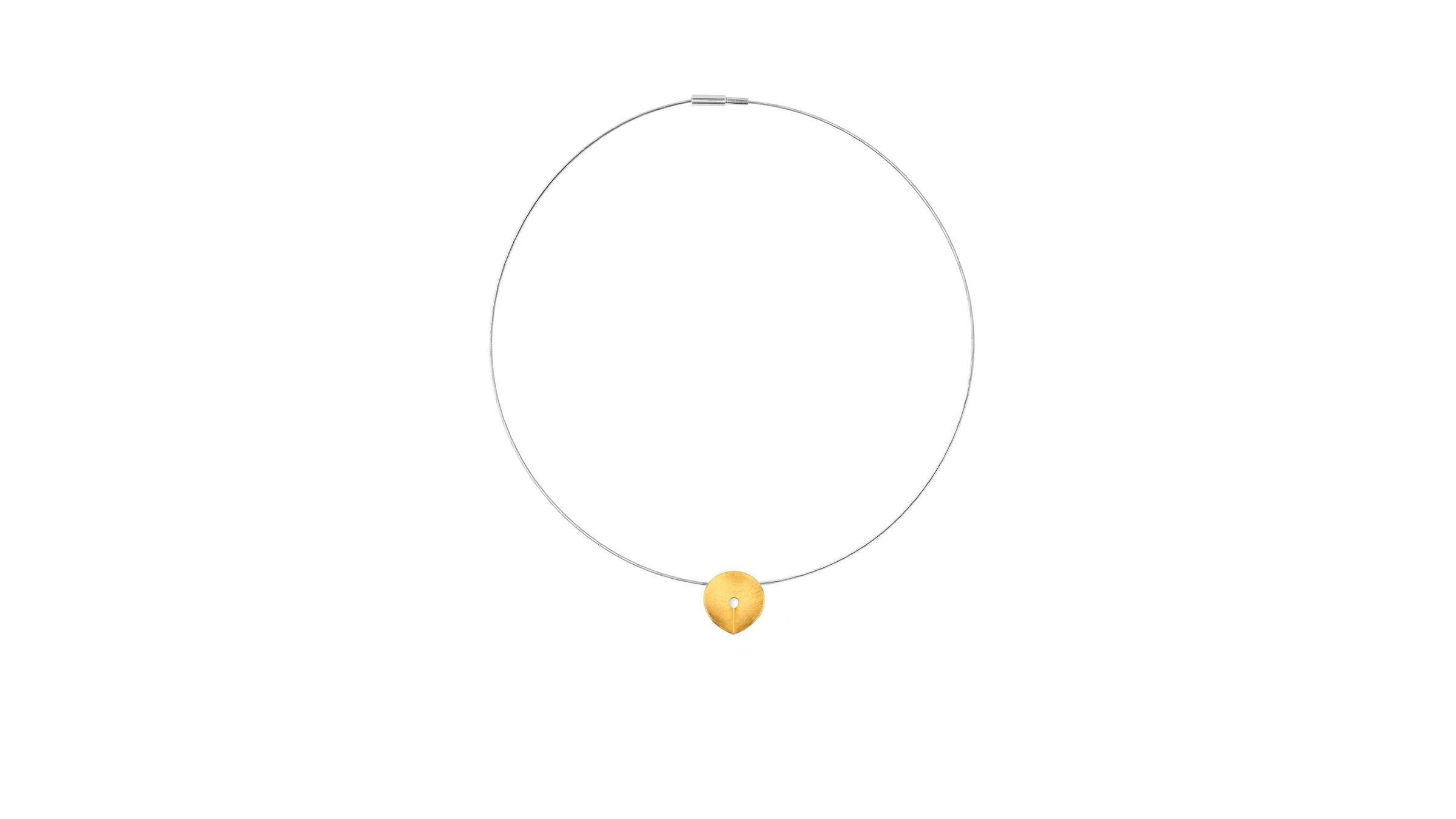 Marcin Zaremski Jewelry Creased Disc Pendant Necklace
