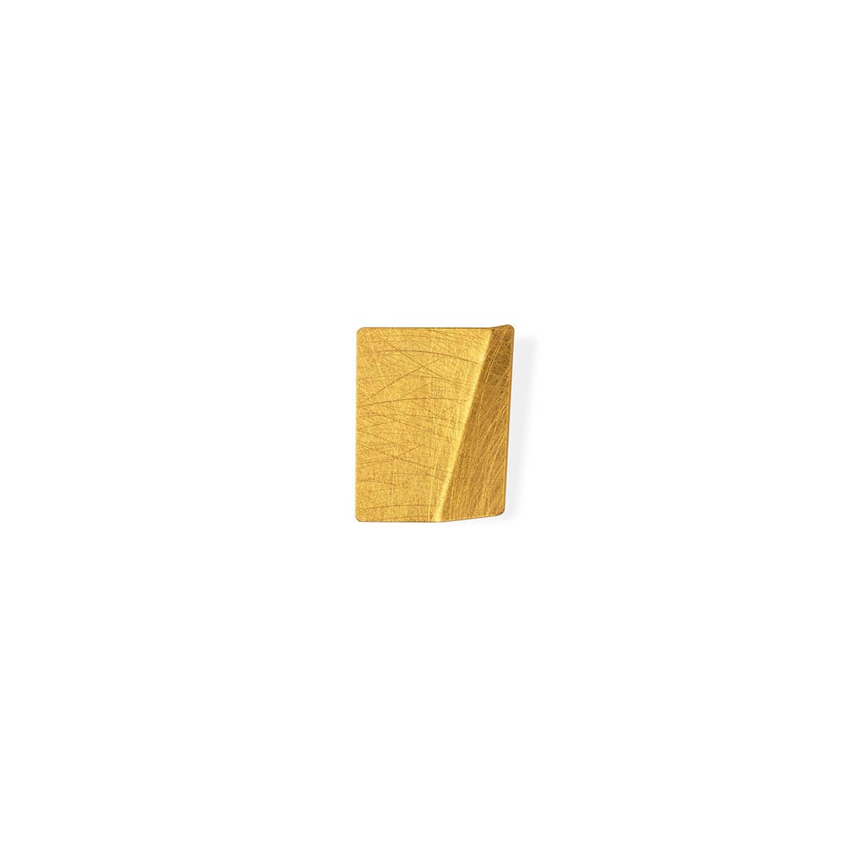 Gold Plated / Mobile / BlackMenu / Creased Rectangle Pendant Necklace, designed by Marcin Zaremski