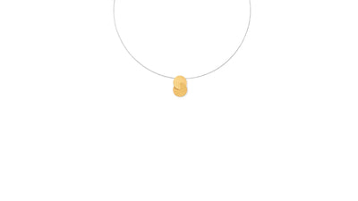 Small / Gold Plated Silver / Desktop / BlackMenu / Double Disc Pendant Necklace, designed by Marcin Zaremski