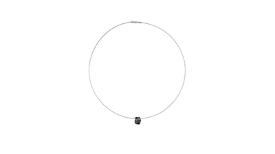 Small / Oxidized Silver / Desktop / BlackMenu / Double Loop Pendant Necklace, designed by Marcin Zaremski