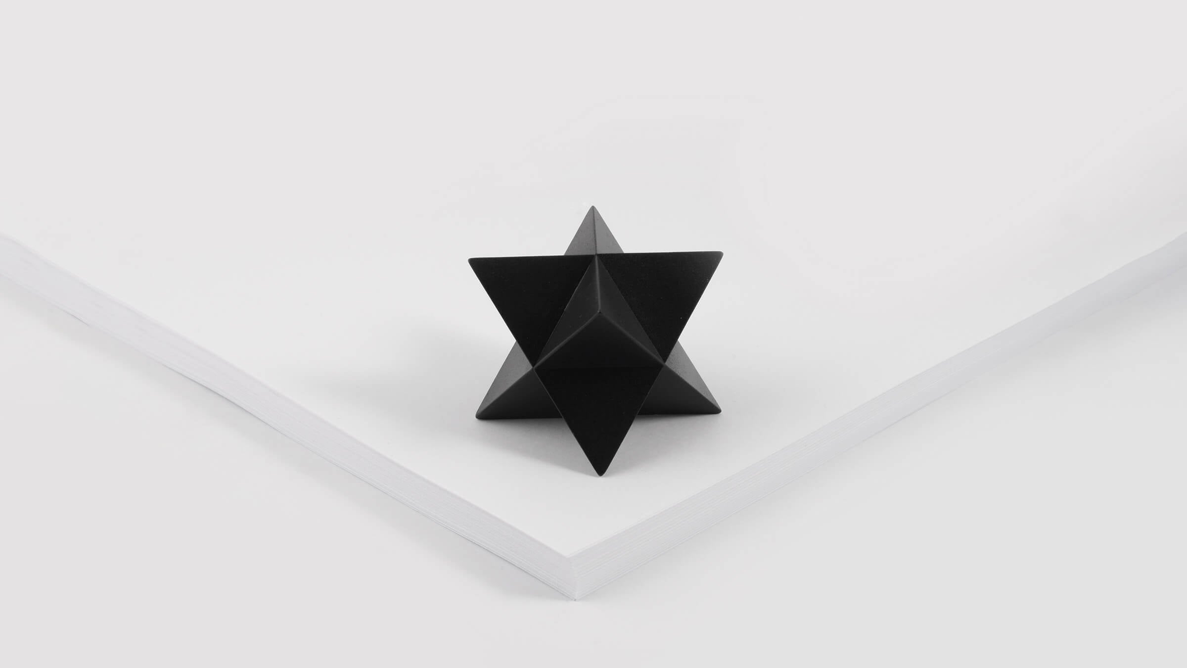 Black Oxide / Desktop / BlackMenu / Merkaba Paperweight, designed By VAU