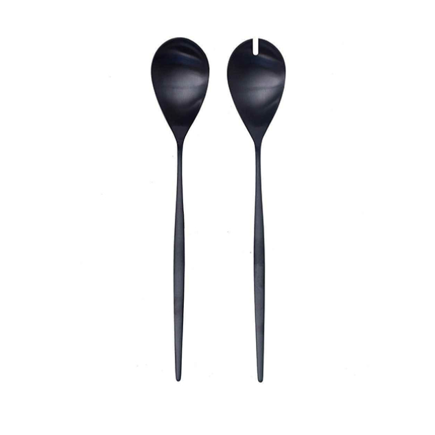 Matte Black / Mobile / WhiteMenu / Moon Salad Set From Cutelarias Portuguesas 