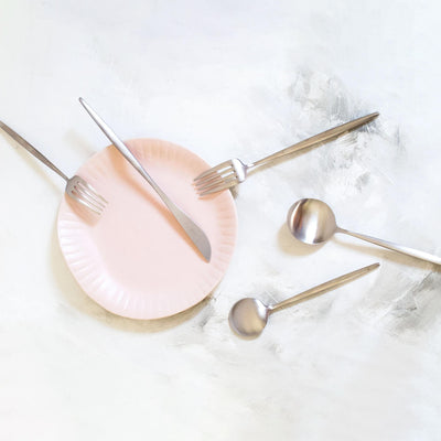 Brushed Steel / Mobile / BlackMenu / Moon 5PC Flatware Set, designed by Cutipol