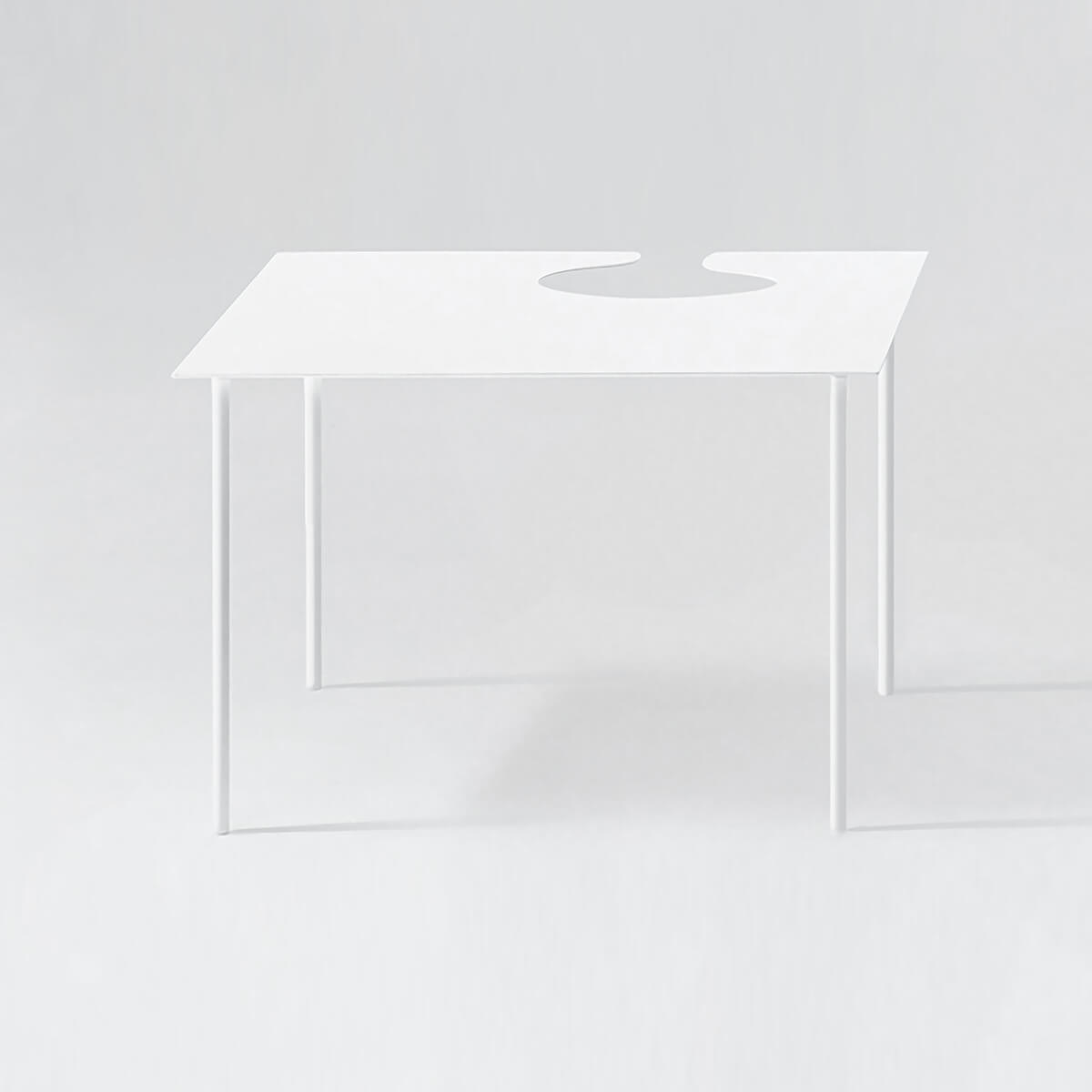 Large Square / Mobile / BlackMenu / Softer than Steel Table, designed by Nendo