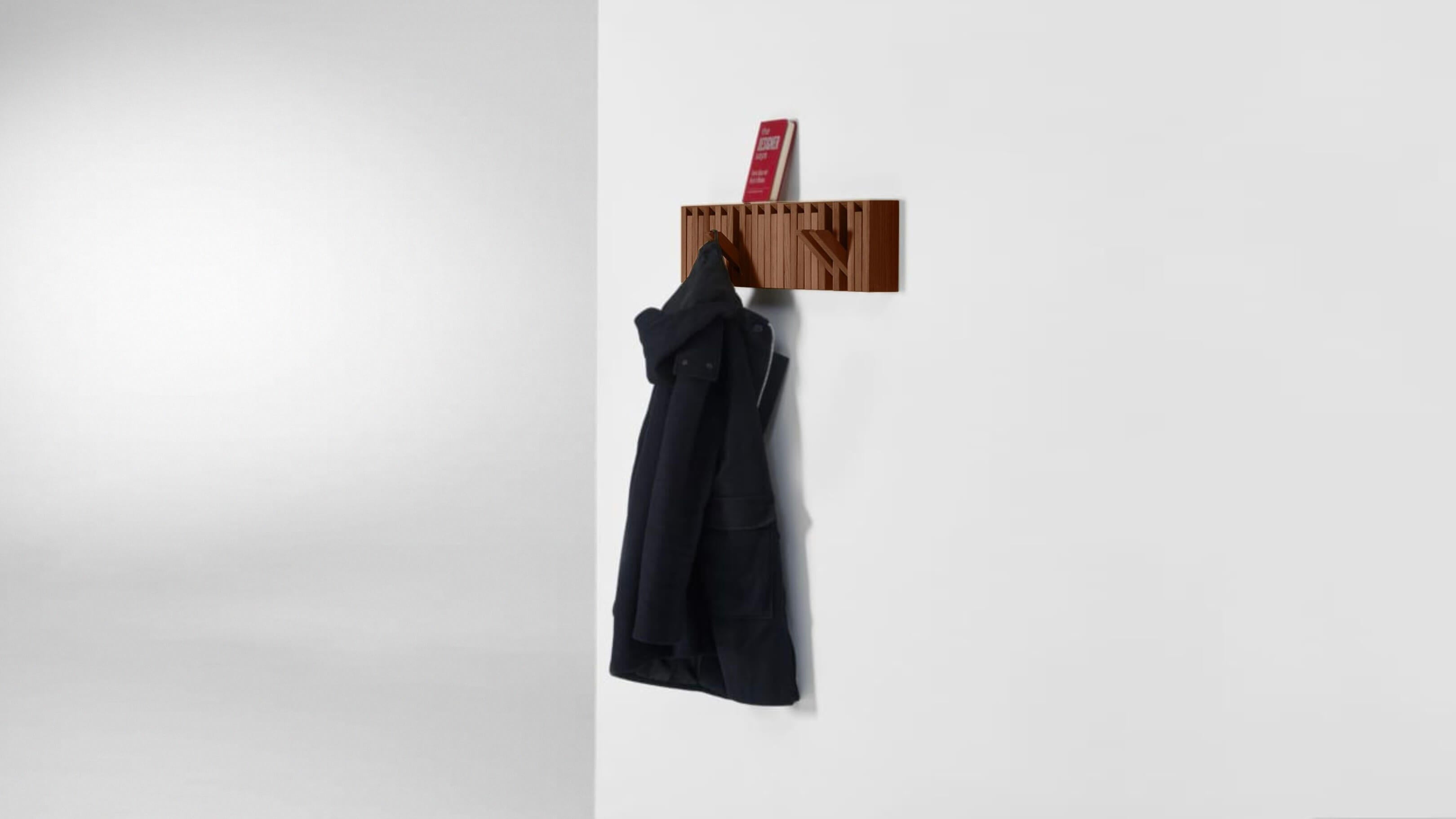 Walnut / Desktop / BlackMenu / Xylo Coat Rack, designed by Patrick Seha