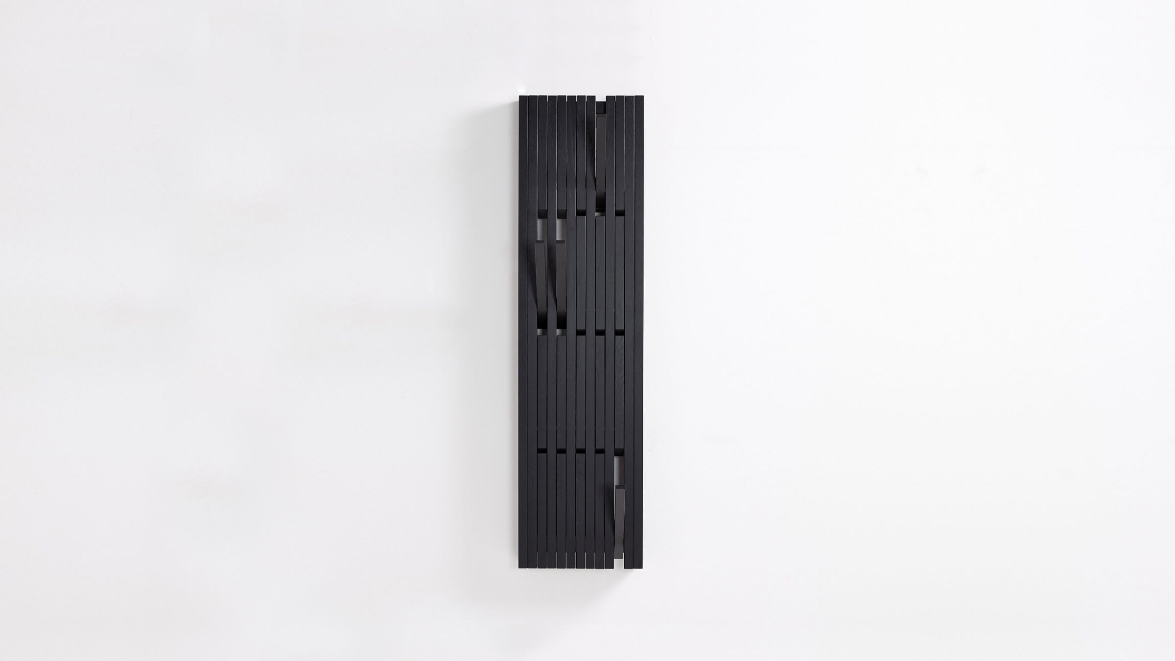 Small / Oak Black / Desktop / BlackMenu / Piano Coat Rack, designed by Patrick Seha