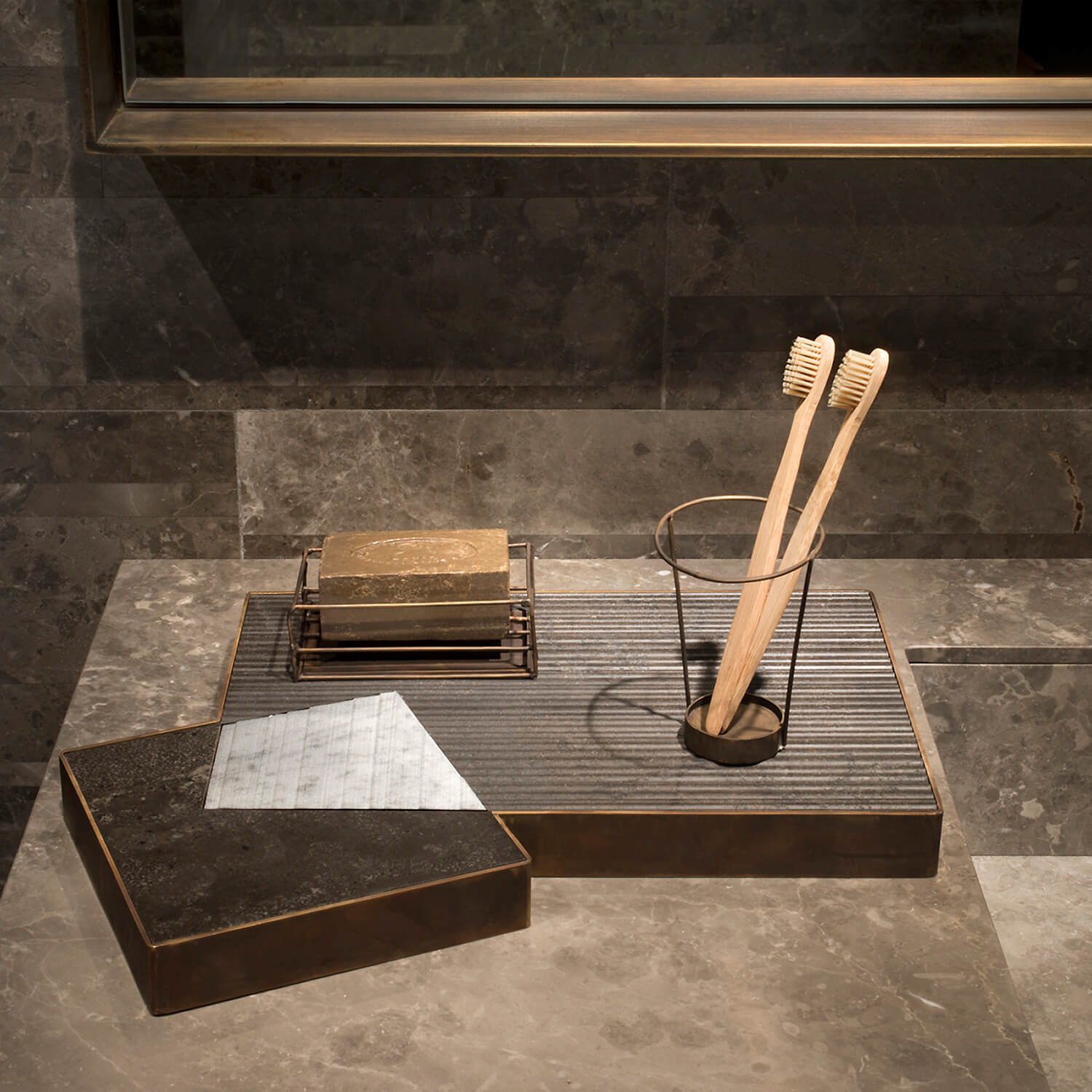Mobile / BlackMenu / PLAT-EAU Bath Trio, designed by Silvia Fanticelli