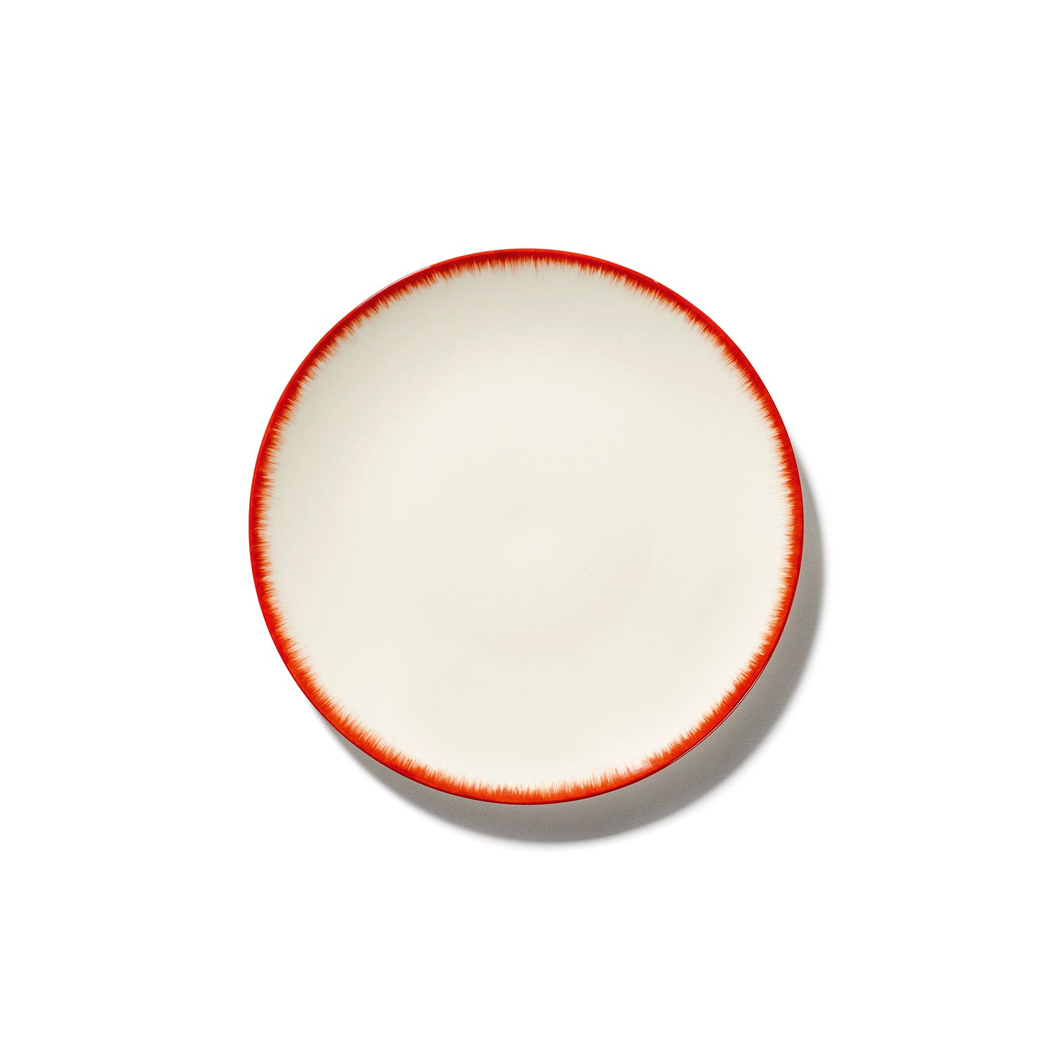 5.5 inches / Dé Plate #1 / Mobile / BlackMenu / Dé Off-White and Red Plate