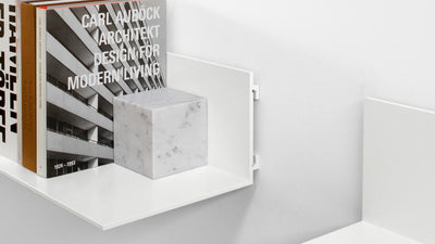 White Carrara Marble / Desktop / BlackMenu /Stop Marble Bookend, designed by Philipp Mainzer