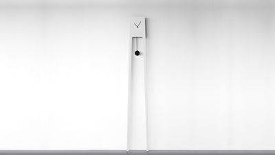 White / Desktop / BlackMenu / Tiuku Standing Pendulum Clock, designed by Ari Kanerva