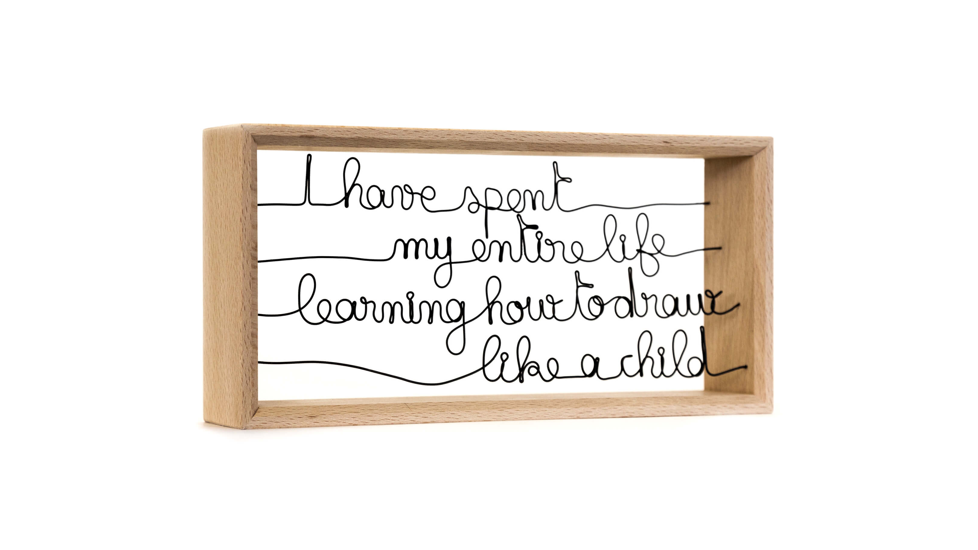 I have spent... / Desktop / BlackMenu / Words From Picasso Calligraphed Frames, by Valentine Herrenschmidt