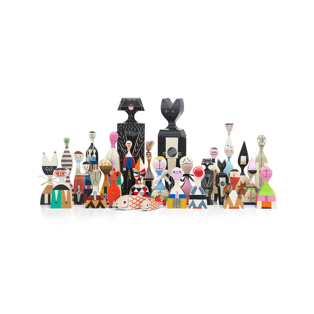 GeneralOption / Mobile / BlackMenu / Wooden Dolls, designed by Alexander Girard made by Vitra