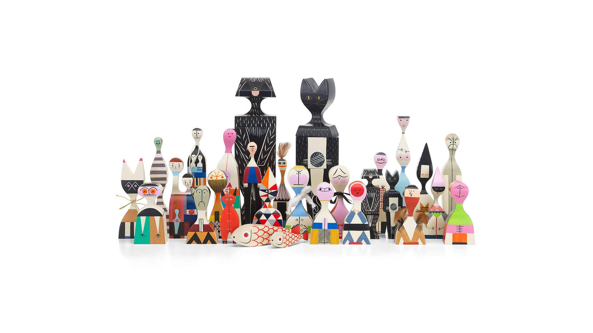 GeneralOption / Desktop / BlackMenu / Wooden Dolls, designed by Alexander Girard made by Vitra