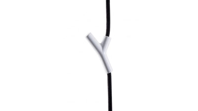 Black Rope White Hooks / Desktop / BlackMenu / Wardrope Hanging Coat Rack, designed by Susanne Stofer and Veronica Wildgruber
