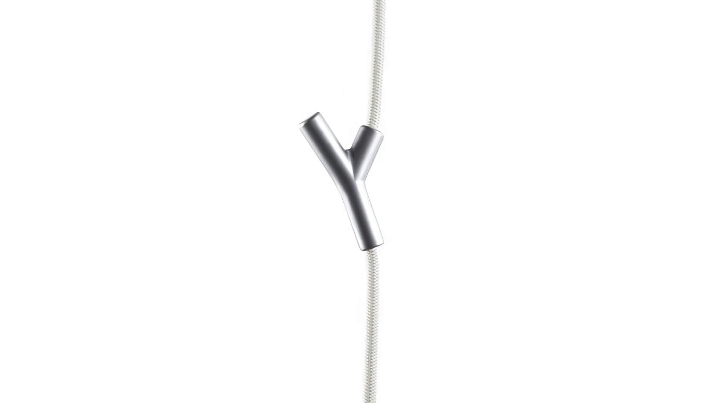 White Rope Platinum Hooks / Desktop / BlackMenu / Wardrope Hanging Coat Rack, designed by Susanne Stofer and Veronica Wildgruber